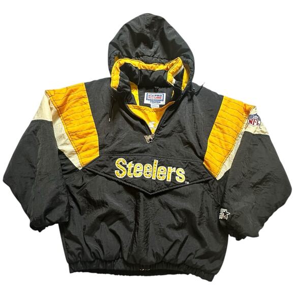 Vintage 1990’s Embroidered Steelers Sports Starter Jacket Size Medium - Picture 1 of 10